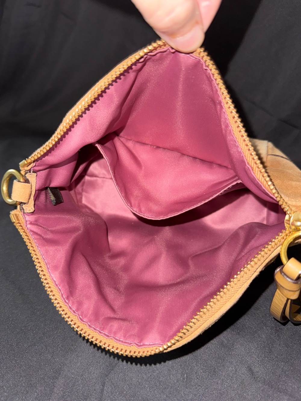 Coach Vintage Mini Tan Suede Crossbody With Suede Wristlet - Picture 9 of 16